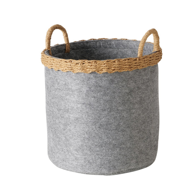 Set 2 cosuri depozitare Nilo, fetru, rotunde