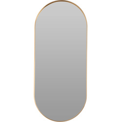 Oglinda ovala in rama aurie, 72 x 32 cm