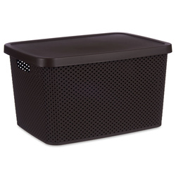 Cos din plastic cu capac, organizator, 19 l