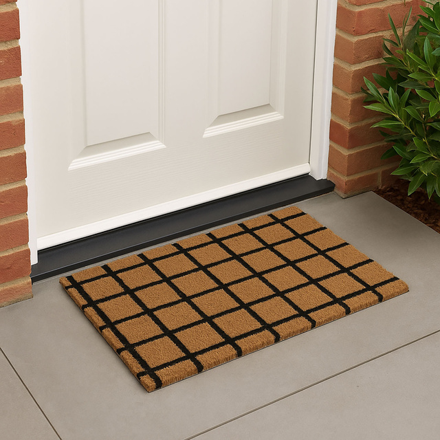 Preș din fibră de cocos cu model, 59 x 39 cm