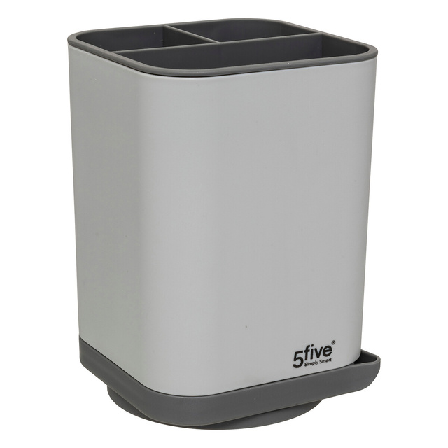 Suport pentru ustensile + scurgător Neo gri