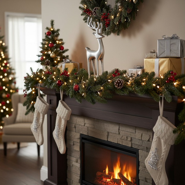 Figurină de Crăciun, ren, 35 cm