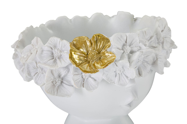 Vaza cu detaliu auriu, 15 x 14 cm