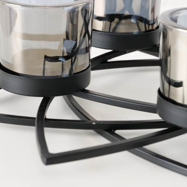 Suport metalic pentru lumânări ELENYI, înălțime 8 cm