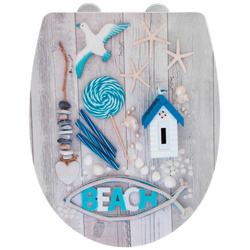Capac WC ABATTANT BEACH, lacuit, Termoplast, WENKO
