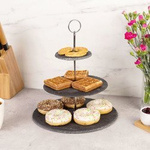 Tavă din piatră pentru prăjituri și gustări, 3 niveluri