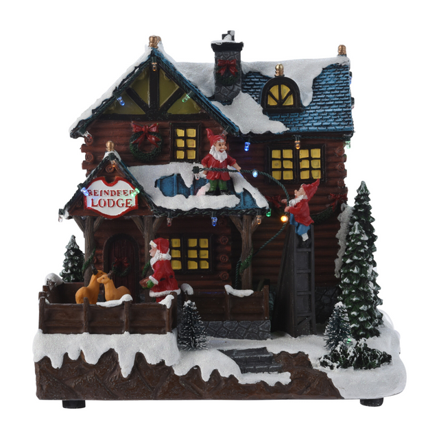 Scenă mobilă cu Moș Crăciun, 25 cm