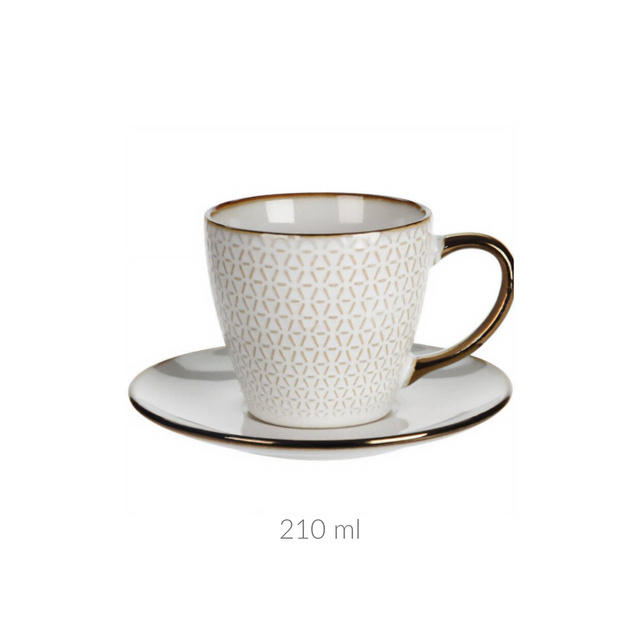Cana pentru cafea sau ceai cu farfurioară DUNE, 210 ml