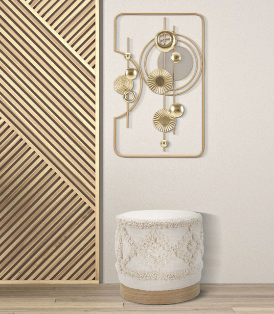 Puf rotund tuftat DAMASCO, Ø 40 cm