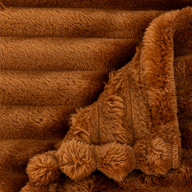 Pătură flanelată din cord 130 x 170 cm -albastră