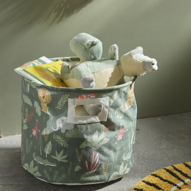 Coș pentru jucării rotund THE KING OF THE JUNGLE, Ø 38 cm