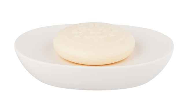 Savoniera din ceramica Olinda, Alb, 8,5x12 cm, ALLSTAR