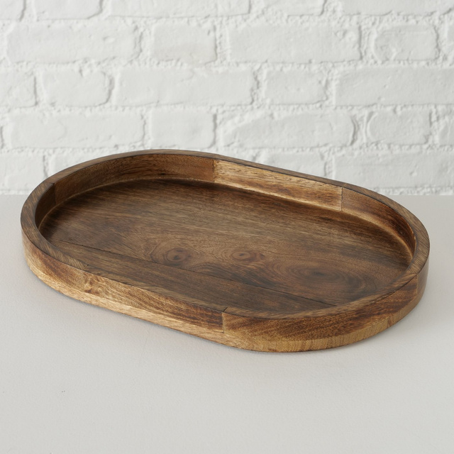 Set 2 tavi decorative Ovolio din lemn de mango