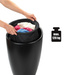 Coș de rufe cu scaun CANDY, negru mat, 2in1, WENKO