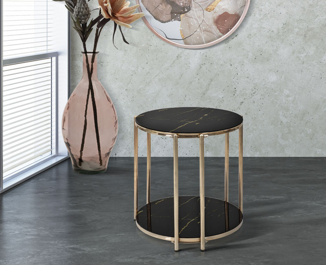 Masuta de cafea cu imitatie de marmura, 45 x 46 cm