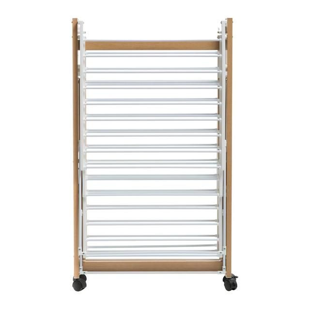 Uscător de rufe pliabil, 2 niveluri, mobil, pe roți