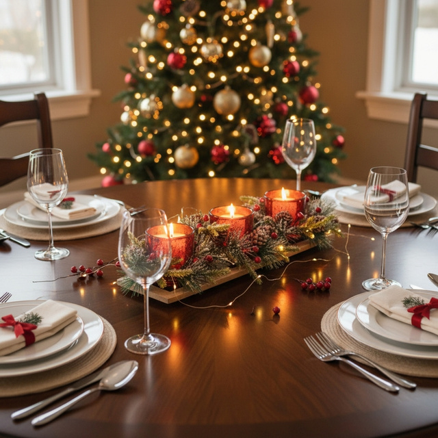 Set de trei suporturi pentru lumânări tealight pe o bază decorativă, roșu