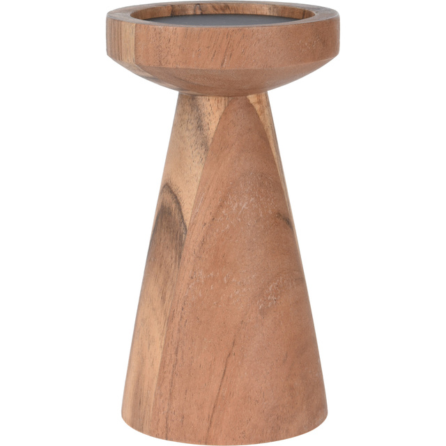 Sfeșnic din lemn, 18 cm, lemn de salcâm