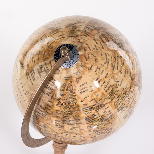 Glob de birou, lemn, bej, 38 cm