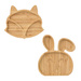 Farfurie de gustari din bambus in forma de iepure BUNNY, 23,5 x 21,5 cm