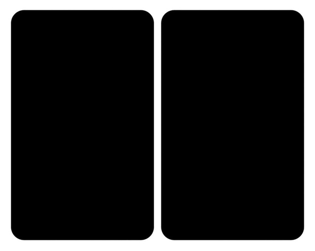 Plăci de protecție din sticlă pentru aragaz BLACK, 2 bucăți, WENKO, negru