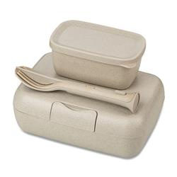 Cutie de prânz cu compartimente CANDY READY + set de tacâmuri, 4 elemente, KOZIOL