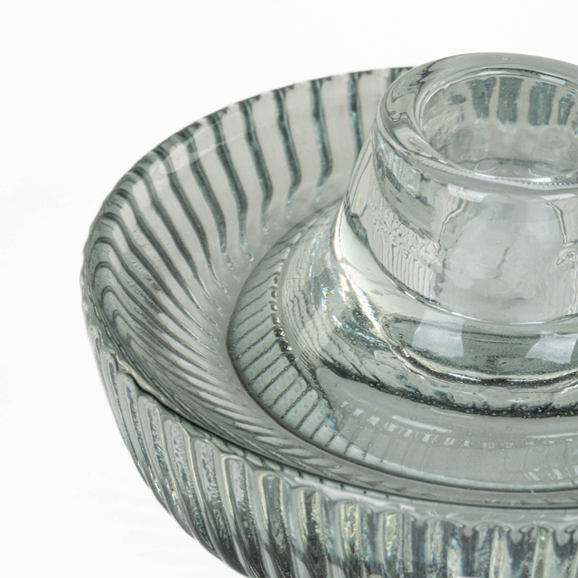 Suport lumanari cu nervuri din sticlă ARTY