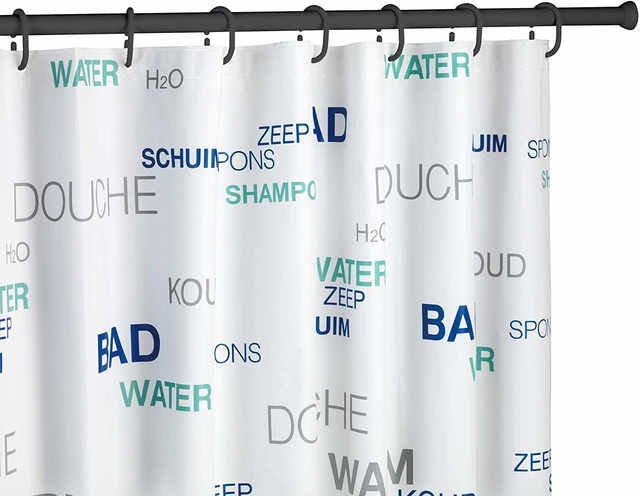 Șină de duș telescopică, 110 - 185 cm, negru, WENKO