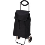 Cos de cumparaturi cu roti si maner confortabil, negru, 30 l