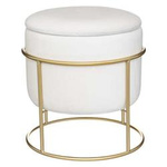 Puf cu spatiu depozitare ELIANE, rotund