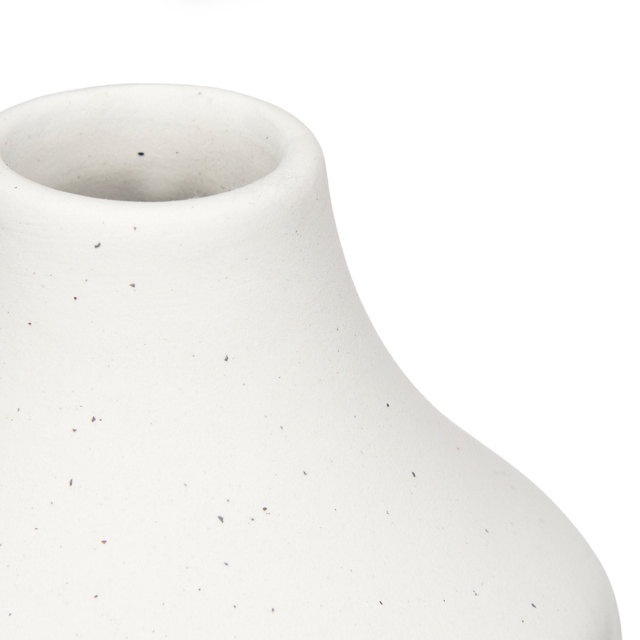 Vaza ceramica CIRCLE, alba, 30 cm