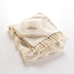 Cuvertură de pat cu franjuri, 125 x 150 cm, INCA