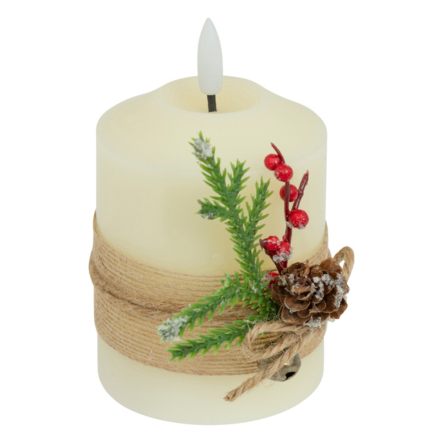 Lumânare decorativă LED din parafină, 10 cm