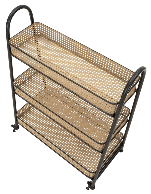 Cărucior de depozitare FUJI îngust, model de țesătură vieneză