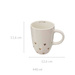 Cana din ceramica alba cu inimioare FLORAL, 440 ml