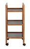 Etajeră mobilă din lemn de salcâm FONDI, 3 niveluri, înălțime 76,5 cm