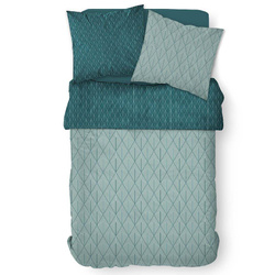 Lenjerie de pat din bumbac Geometry, reversibila, 220 x 240 cm