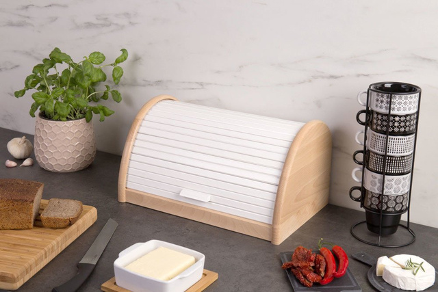 Cutie de pâine din lemn, recipient pentru pâine, 39x25x21cm, ZELLER