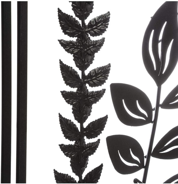 Decor de perete rama LEAVES, metal, 40 x 40 cm
