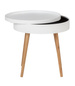 Masa de cafea FINJA, bambus, rotunda, alba, Wenko