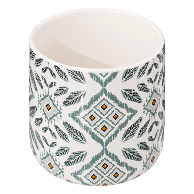 Recipient ceramic cu capac HAPACHE, model etnic, Ø 9,8 cm