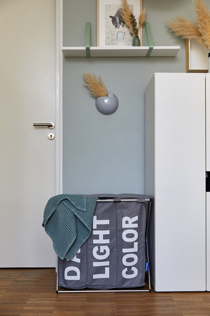 Coș de rufe cu trei compartimente, coș de rufe pliabil TRIO TOP - 57 x 57 x 38, WENKO