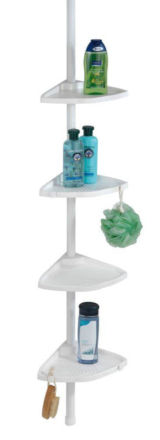 Raft de baie telescopic XXL, colțar - până la 4 niveluri, WENKO