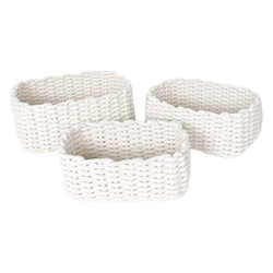 Set 3 cosuri depozitare dn bumbac Kargo, impletitura scandinava