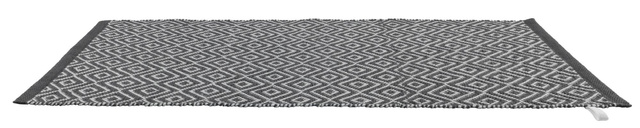 Covor de baie TURPAN, poliester reciclat, gri, model diamant, WENKO