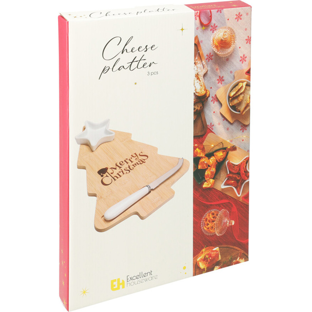Tăviță pentru servirea brânzeturilor FIABEL, formă de brad, 3 elemente