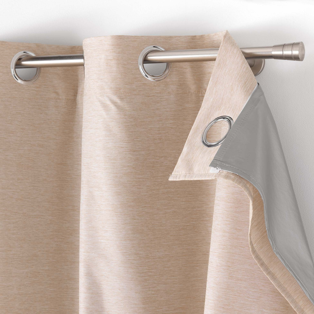 Perdea cu inele cu un strat adaugat opac, doua straturi, 140 x 260 cm