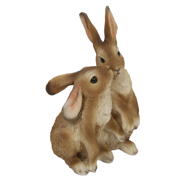 Figurină de grădină cu iepurași, 18 x 14 x 28 cm