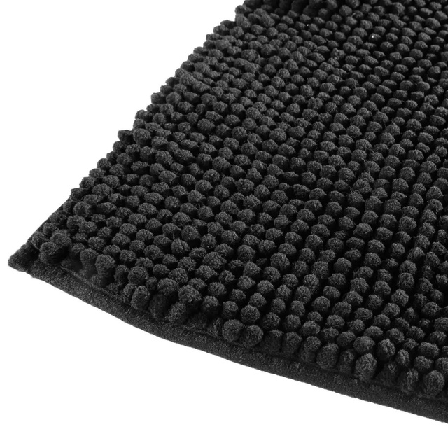 Covoras baie TAPIS MINI CHENILLE, Negru, 50x80 cm, 5five Simple Smart