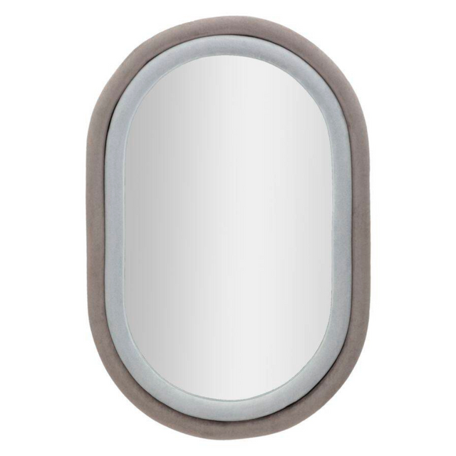 Oglindă de perete cu ramă din catifea ANTONY, 60 x 90 cm